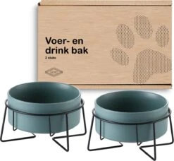 GIZMO 2x Voerbak Kat - 400 Ml - Groen - Keramische Drink- & Voerbakken Met Standaard - 13 Cm - 2 Stuks 23 GIZMO 2x Voerbak Kat - 400 Ml - Groen - Keramische Drink- & Voerbakken Met Standaard - 13 Cm - 2 Stuks -Winkel Voor Kattenbenodigdheden 1200x1109 1