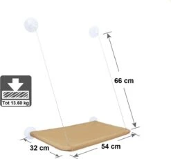 Merkloos Kattenhangmat Voor Raam - Hangmat Kat - Kattenmat - Kattenmand Raam - Kattenmand - Kattenspeeltjes - Beige - Voor Grote & Kleine Katten - Tot 20 KG -Winkel Voor Kattenbenodigdheden 1200x1115 3