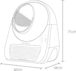 Catlink Smart Litter Box - Scooper Young - Zelfreinigende Kattenbak Zonder Wifi - Kleur Grijs -Winkel Voor Kattenbenodigdheden 1200x1118 4
