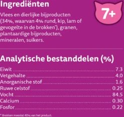 Whiskas 7+ Natvoer - Classic - Selectie In Saus - Maaltijdzakjes 48 X 85 G -Winkel Voor Kattenbenodigdheden 1200x1129