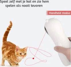 Merkloos Automatisch Kattenspeeltje Laser Intelligent Interactief Voor Katten – Laser Kat – 3 Verschillende Standen – Incl. Oplaadkabel – Geruisloze Motor -Winkel Voor Kattenbenodigdheden 1200x1138 7