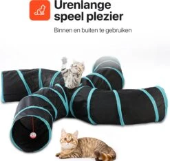 Tavaro Kattentunnel 5 Gangen - Met Speelbal - Kattenspeelgoed - Zwart / Blauw -Winkel Voor Kattenbenodigdheden 1200x1140 7