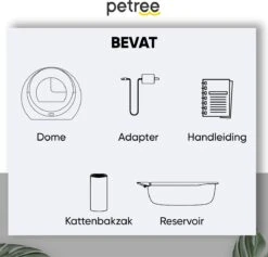 Petree Dome- Zelfreinigende Kattenbak - Automatisch - Katten - Anti-geur - 60 X 35 X 60 Cm -Winkel Voor Kattenbenodigdheden 1200x1151 3