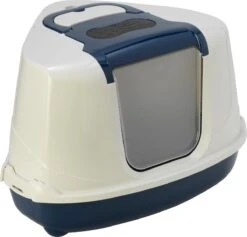 Moderna Flip Hoekkattenbak - Donkerblauw/Wit - 56 X 45 X 39 Cm -Winkel Voor Kattenbenodigdheden 1200x1152 6