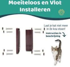 Mmoods Kattenluik – Zwarte Kattentunnel Maat L – Weersbestendig Dankzij Borstel – 4 Vergrendelingsstanden – Geschikt Voor Binnen En Buiten -Winkel Voor Kattenbenodigdheden 1200x1153 4