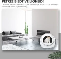 Petree Dome- Zelfreinigende Kattenbak - Automatisch - Katten - Anti-geur - 60 X 35 X 60 Cm -Winkel Voor Kattenbenodigdheden 1200x1159 35