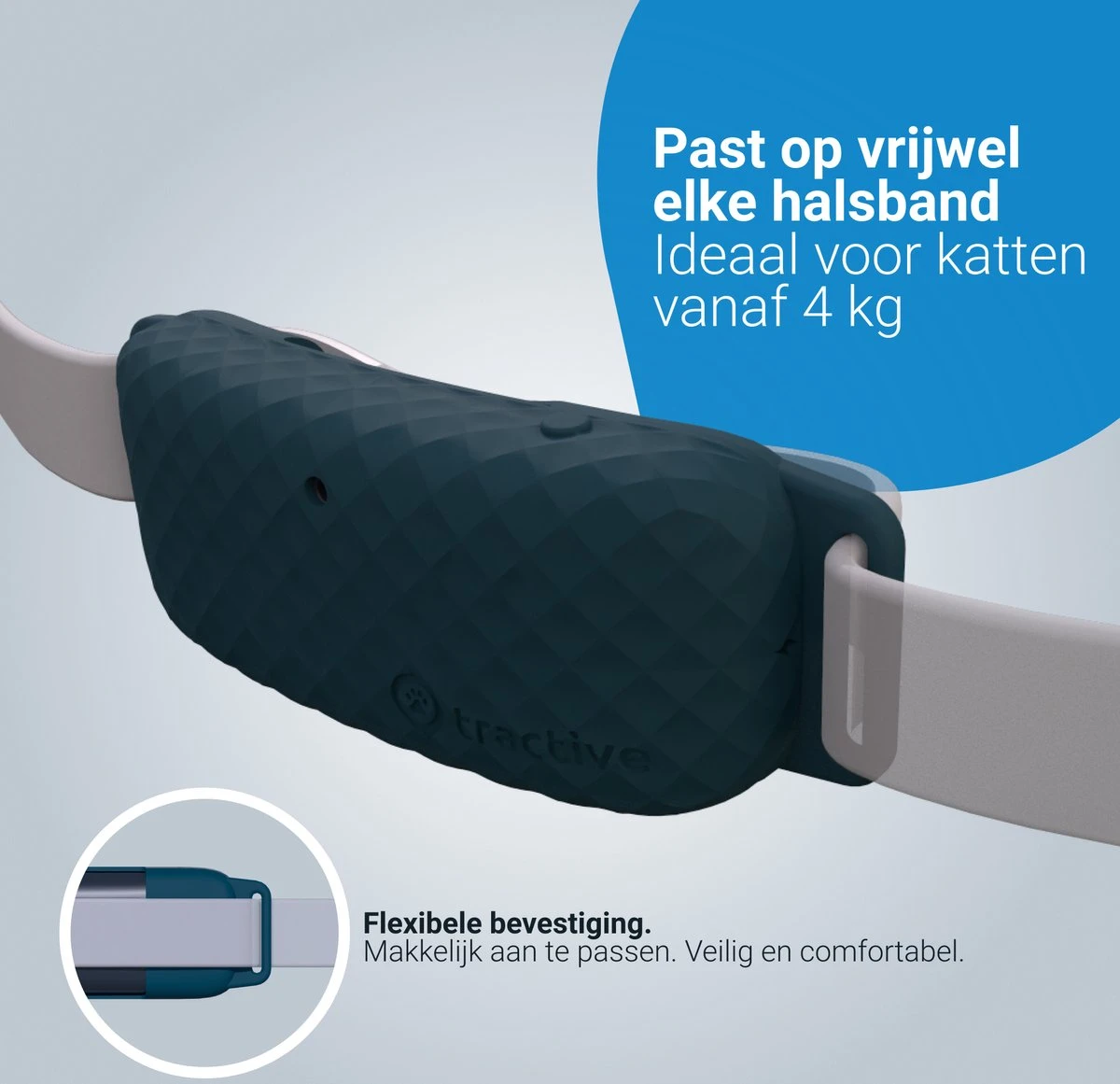 Tractive GPS CAT 4 - Kat GPS Tracker & Activiteitenmonitor - Past Op Meeste Halsbanden - Donkerblauw 5 Tractive GPS CAT 4 - Kat GPS Tracker & Activiteitenmonitor - Past Op Meeste Halsbanden - Donkerblauw - Afbeelding 3
