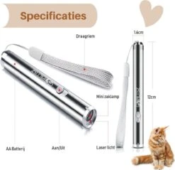 Laserpen - Kattenspeeltjes - Zaklamp - Kat - Laser - Kattenspeelgoed - RVS Opbergblikje -Winkel Voor Kattenbenodigdheden 1200x1161 15