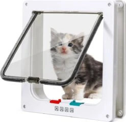 Nobleza Kattenluik Met Tunnel - 4 Vergrendelingsstanden - Weerbestendig - Binnen En Buiten - 20.5 X 19.7 Cm - Maat M - Wit 17 Nobleza Kattenluik Met Tunnel - 4 Vergrendelingsstanden - Weerbestendig - Binnen En Buiten - 20.5 X 19.7 Cm - Maat M - Wit -Winkel Voor Kattenbenodigdheden 1200x1164 4