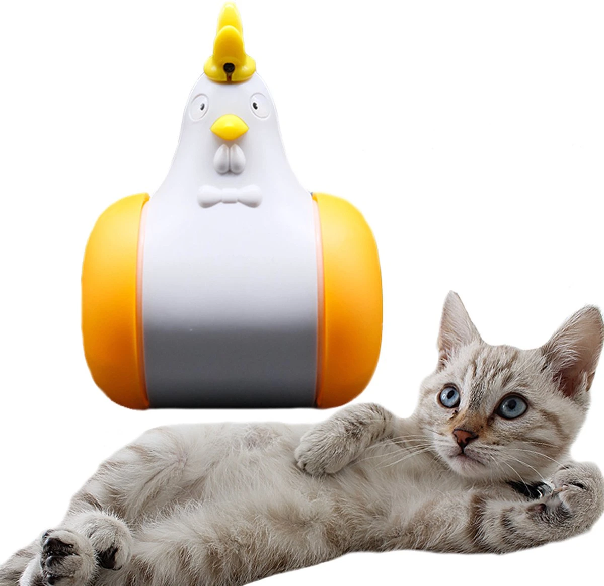 TocaToca Kip- Interactieve Zelf Bewegende Speeltje- Kattenspeeltjes- Intelligentie- Kattenspeelgoed- Kip Voor Katten- Laser- USB- Speelgoed- Geluid- Oranje 3 TocaToca Kip- Interactieve Zelf Bewegende Speeltje- Kattenspeeltjes- Intelligentie- Kattenspeelgoed- Kip Voor Katten- Laser- USB- Speelgoed- Geluid- Oranje