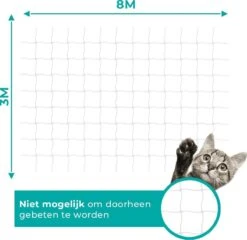 Kattennet Premium - 800 X 300 CM - Kattennet Voor Balkon - Transparant - Balkon Net - Makkelijk Te Monteren- Kattengaas -Winkel Voor Kattenbenodigdheden 1200x1166 3