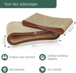 Pfotenolymp® Premium Krabplank / Krablounge Voor Katten - Krabplank / Kattenkrabplank - Krabplank Met Golfkarton & Kattenkruid - Krablounge Voor Katten -Winkel Voor Kattenbenodigdheden 1200x1166 8