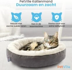 Petville Kattenmand - 50 Cm - Wasbaar - Donut - Waterbestendig - Grijs -Winkel Voor Kattenbenodigdheden 1200x1167 3