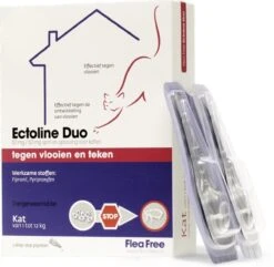 Flea Free Ectoline Duo Kat - Tegen Vlooien En Teken - 2 Pipetten -Winkel Voor Kattenbenodigdheden 1200x1169