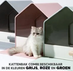 Kattenbak Villa Met Dubbele Voerbak En Kattenbakmat – Kat - Drinkbak – Modern En Stijlvol - Design - Groen 18 Kattenbak Villa Met Dubbele Voerbak En Kattenbakmat – Kat - Drinkbak – Modern En Stijlvol - Design - Groen -Winkel Voor Kattenbenodigdheden 1200x1171 9