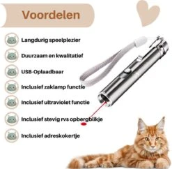 Laserpen - USB - Kattenspeeltjes - Zaklamp - Kat - Laser - Kattenspeelgoed - RVS Opbergblikje -Winkel Voor Kattenbenodigdheden 1200x1175 8