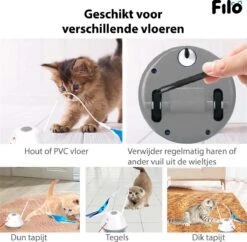 Filo Elektrisch Rijdend Kattenspeelgoed Met Laser - Rijdend Kattenspeeltje - Automatisch Interactief Speelgoed Katten - Kattencadeaus - Elektronisch Speelgoed Kittens - Kat - Kitten - Laserspeelgoed - Kado 17 Filo Elektrisch Rijdend Kattenspeelgoed Met Laser - Rijdend Kattenspeeltje - Automatisch Interactief Speelgoed Katten - Kattencadeaus - Elektronisch Speelgoed Kittens - Kat - Kitten - Laserspeelgoed - Kado -Winkel Voor Kattenbenodigdheden 1200x1176 13