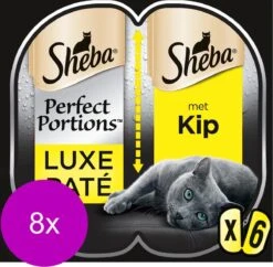 Sheba Perfect Portions Paté Katten Natvoer - Kip - 48 Stuks