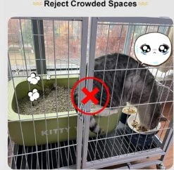 Merkloos XXL Premium Kattenkooi Met Kattenbak 2-laags Kattenkooien Voor Binnen - Grote Opvouwbare Kattenren - Kattenbench Kat Bench - Zwart Dierenverblijf -Winkel Voor Kattenbenodigdheden 1200x1177 9