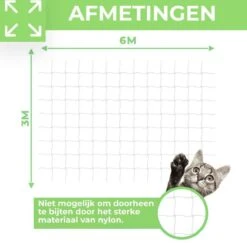 Kattennet Premium EXTRA STEVIG - 600 X 300 CM - Kattennet Voor Balkon - Zwart - Balkon Net - Makkelijk Te Monteren -Winkel Voor Kattenbenodigdheden 1200x1180 11