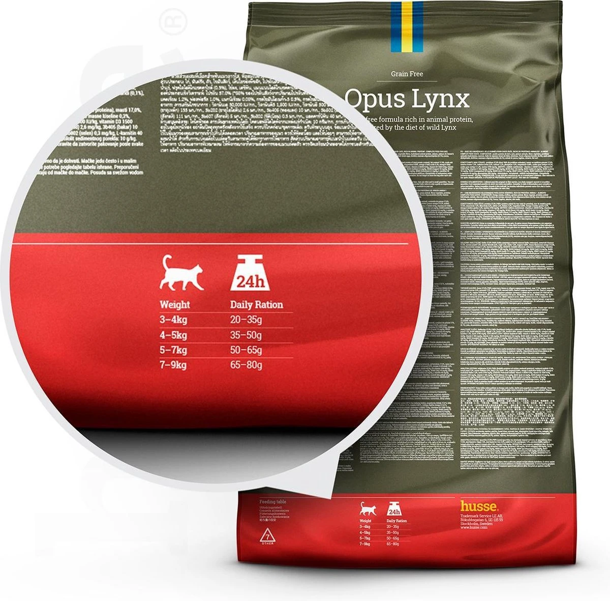 Husse Opus Lynx Graanvrij Kattenvoer - 7 Kg 4 Husse Opus Lynx Graanvrij Kattenvoer - 7 Kg - Afbeelding 2