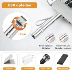 DOWO® - Laserpen - USB Oplaadbaar - Kattenspeeltjes - 7 Verschillende Standen - Laserlampje - RVS Zilver - Laser Pointer -Winkel Voor Kattenbenodigdheden 1200x1181 6