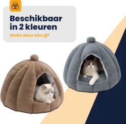 MIRO Katten Huis - Kattenhuizen - Kattenhok - Kattenmand - Dierenhuis - Extra Zacht - Bruin -Winkel Voor Kattenbenodigdheden 1200x1183 4