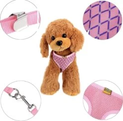 Merkloos Kattentuigje Met Looplijn - Kattenharnas - Kittentuigje - Kattenriem Met Looplijn - Kitten Tuigje Verstelbaar - Roze - Ixen -Winkel Voor Kattenbenodigdheden 1200x1185 4