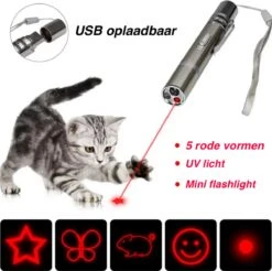 Merkloos Hoogwaardig Laserlampje Voor Katten | USB Oplaadbaar | 7 In 1 Laserpen | Laserpen | Zaklamp | Kattenspeeltje | Kattenspeelgoed | Zilver | Laserpointer Rood/groen | UV Licht -Winkel Voor Kattenbenodigdheden 1200x1193 14