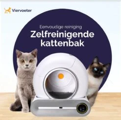 Viervoeter™ Kattenbak Zelfreinigend – Automatische Kattenbak – Zelfreinigende Kattenbak – Anti-geur – 53x58x55cm – Bedienen Via App – 65 Liter -Winkel Voor Kattenbenodigdheden 1200x1196 9