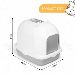 Nobleza ZSW - Kattenbak Met Kattenbakschep - 54x41x45 Cm - Grijs- L -Winkel Voor Kattenbenodigdheden 1200x1197 18