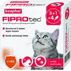 Beaphar Fiprotec Kat - Vlooienbestrijding - >1 Kg - 4 Pipetten 17 Beaphar Fiprotec Kat - Vlooienbestrijding - >1 Kg - 4 Pipetten -Winkel Voor Kattenbenodigdheden 1200x1197