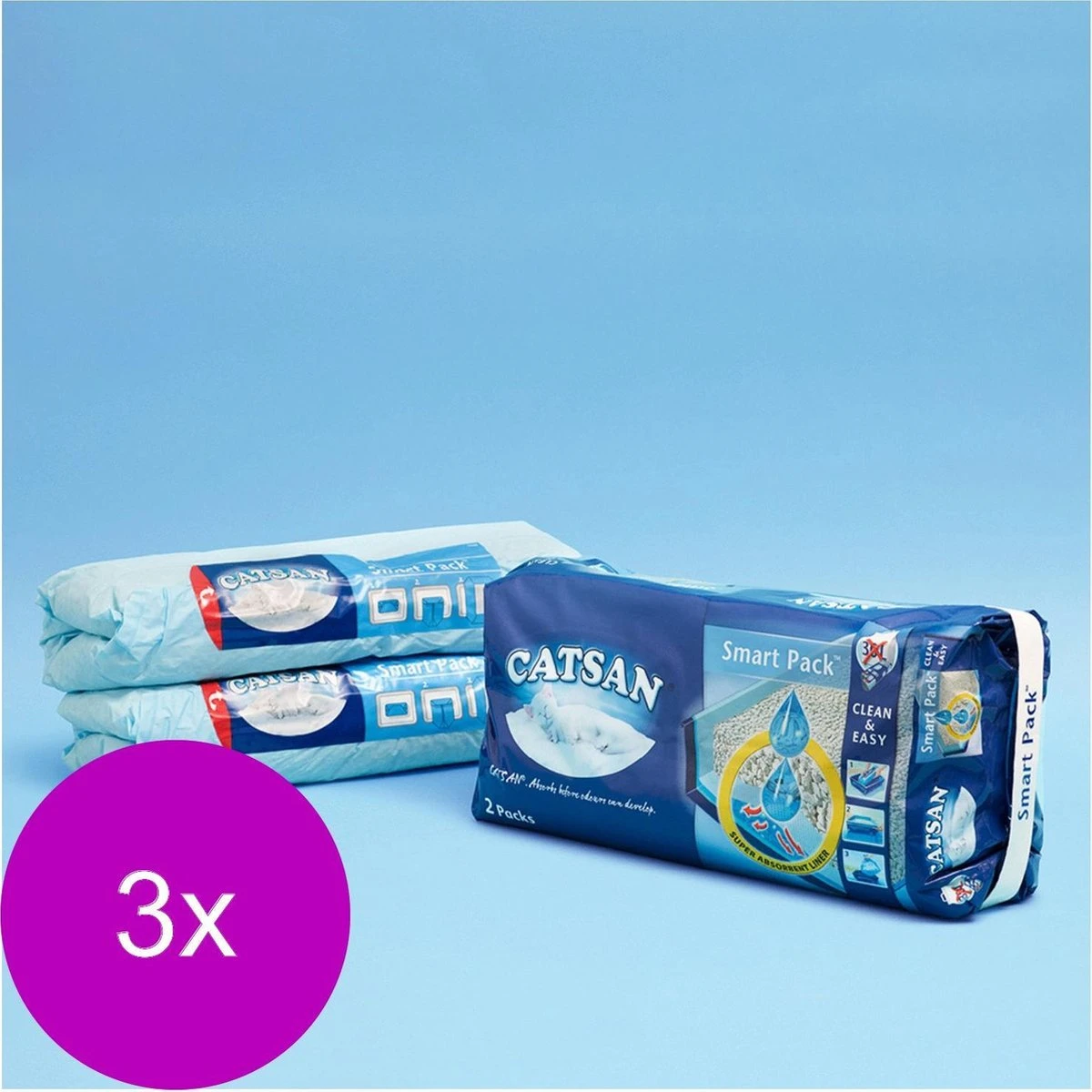 Catsan Smart Pack - Kattenbakvulling - 3 X 8 L 4 Catsan Smart Pack - Kattenbakvulling - 3 X 8 L - Afbeelding 3
