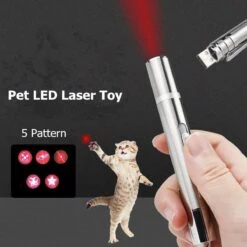 Laserpen - Oplaadbaar Met USB - Rode Laser - RVS Zilver - UV - Zaklamp - LED - Kat - Katten Speeltjes - Kattenspeelgoed - 7 Verschillende Standen -Winkel Voor Kattenbenodigdheden 1200x1200 1064