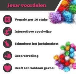 Make Me Purr Glitter Pompon Ballen (10 Stuks) - Kattenspeeltjes - Kattenspeelgoed - Speelgoed Voor Katten - Kat Speeltje Bal - Kitten Speeltjes Balletjes 9 Make Me Purr Glitter Pompon Ballen (10 Stuks) - Kattenspeeltjes - Kattenspeelgoed - Speelgoed Voor Katten - Kat Speeltje Bal - Kitten Speeltjes Balletjes -Winkel Voor Kattenbenodigdheden 1200x1200 1075