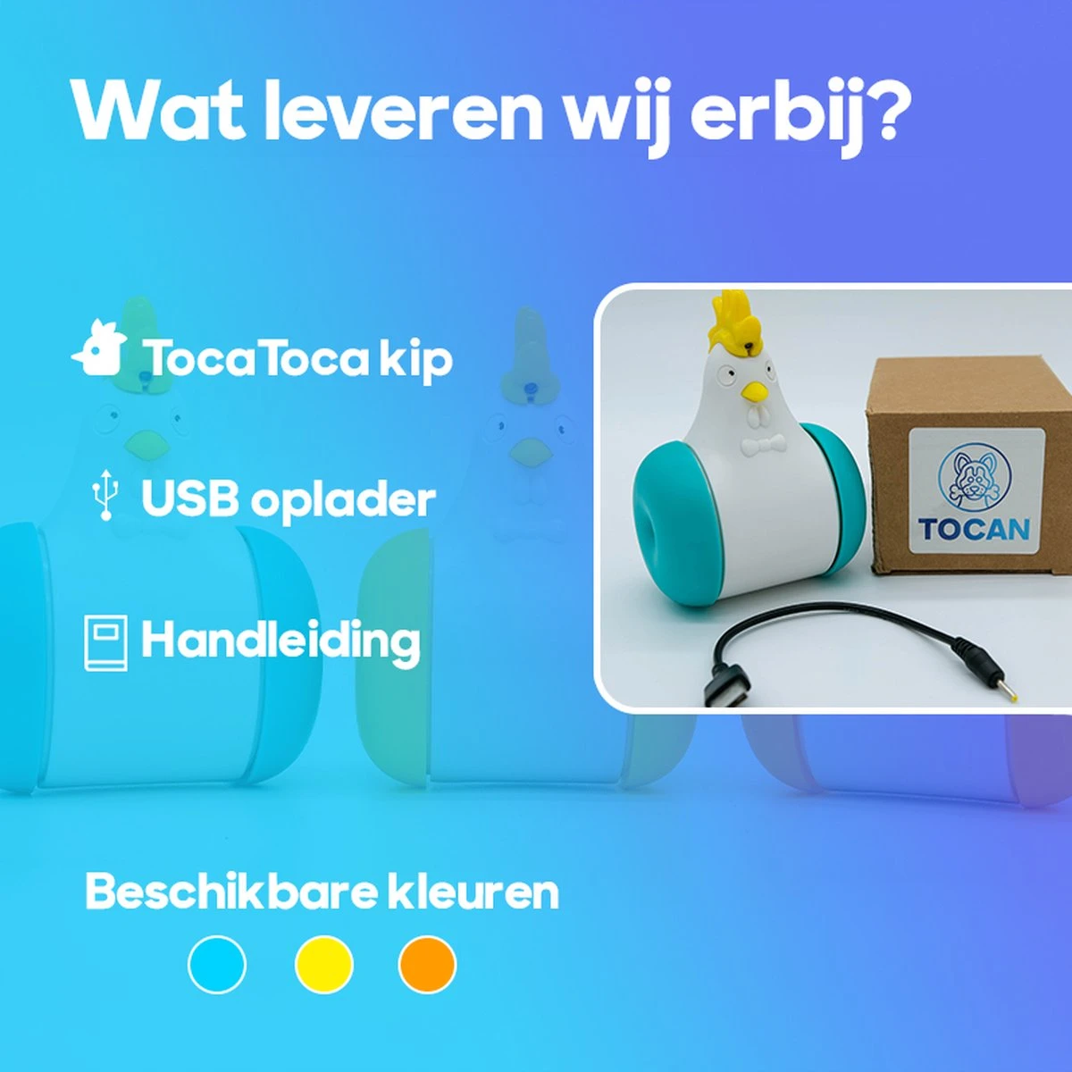 TocaToca Kip- Interactieve Zelf Bewegende Speeltje- Kattenspeeltjes- Kattenspeelgoed- Intelligentie- Kip Voor Katten- Laser- USB- Speelgoed- Geluid- Blauw 7 TocaToca Kip- Interactieve Zelf Bewegende Speeltje- Kattenspeeltjes- Kattenspeelgoed- Intelligentie- Kip Voor Katten- Laser- USB- Speelgoed- Geluid- Blauw - Afbeelding 5
