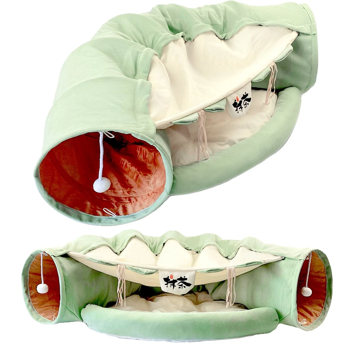 AYOO® Kattentunnel - Kattenmand - Kattenbed - Kattenkussen - Kattenhuis - Speeltunnel Kat - Kattentunnel Met Kattenmand - Poezenmand - Konijnentunnel - Groen 3 AYOO® Kattentunnel - Kattenmand - Kattenbed - Kattenkussen - Kattenhuis - Speeltunnel Kat - Kattentunnel Met Kattenmand - Poezenmand - Konijnentunnel - Groen