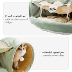 AYOO® Kattentunnel - Kattenmand - Kattenbed - Kattenkussen - Kattenhuis - Speeltunnel Kat - Kattentunnel Met Kattenmand - Poezenmand - Konijnentunnel - Groen 11 AYOO® Kattentunnel - Kattenmand - Kattenbed - Kattenkussen - Kattenhuis - Speeltunnel Kat - Kattentunnel Met Kattenmand - Poezenmand - Konijnentunnel - Groen -Winkel Voor Kattenbenodigdheden 1200x1200 1118