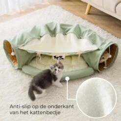 AYOO® Kattentunnel - Kattenmand - Kattenbed - Kattenkussen - Kattenhuis - Speeltunnel Kat - Kattentunnel Met Kattenmand - Poezenmand - Konijnentunnel - Groen 12 AYOO® Kattentunnel - Kattenmand - Kattenbed - Kattenkussen - Kattenhuis - Speeltunnel Kat - Kattentunnel Met Kattenmand - Poezenmand - Konijnentunnel - Groen -Winkel Voor Kattenbenodigdheden 1200x1200 1119