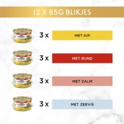 Gourmet Gold Malse Lekkernijen – Kattenvoer Natvoer - Met Kip, Zalm, Rund, Zeevis – 48 X 85 Gr -Winkel Voor Kattenbenodigdheden 1200x1200 139