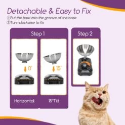 Nobleza Katten Voerbakjes - Ergonomische Dubbele Voerbak - Anti Braak Voerbak Voor Katten - Zwart - Dubbel - RVS 16 Nobleza Katten Voerbakjes - Ergonomische Dubbele Voerbak - Anti Braak Voerbak Voor Katten - Zwart - Dubbel - RVS -Winkel Voor Kattenbenodigdheden 1200x1200 265