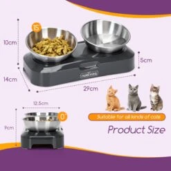 Nobleza Katten Voerbakjes - Ergonomische Dubbele Voerbak - Anti Braak Voerbak Voor Katten - Zwart - Dubbel - RVS 18 Nobleza Katten Voerbakjes - Ergonomische Dubbele Voerbak - Anti Braak Voerbak Voor Katten - Zwart - Dubbel - RVS -Winkel Voor Kattenbenodigdheden 1200x1200 267