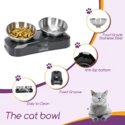 Nobleza Katten Voerbakjes - Ergonomische Dubbele Voerbak - Anti Braak Voerbak Voor Katten - Zwart - Dubbel - RVS 22 Nobleza Katten Voerbakjes - Ergonomische Dubbele Voerbak - Anti Braak Voerbak Voor Katten - Zwart - Dubbel - RVS -Winkel Voor Kattenbenodigdheden 1200x1200 268