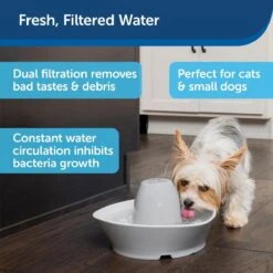 PetSafe® Streamside Ceramic Pet Fountain - Keramische Drinkfontein Voor Katten En Kleine Honden - Water Borrelt Zacht Over De Toren - Door Het Design Van Alle Kanten Bereikbaar - 1,8 Liter - PetSafe Streamside -Winkel Voor Kattenbenodigdheden 1200x1200 322