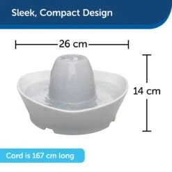 PetSafe® Streamside Ceramic Pet Fountain - Keramische Drinkfontein Voor Katten En Kleine Honden - Water Borrelt Zacht Over De Toren - Door Het Design Van Alle Kanten Bereikbaar - 1,8 Liter - PetSafe Streamside -Winkel Voor Kattenbenodigdheden 1200x1200 326