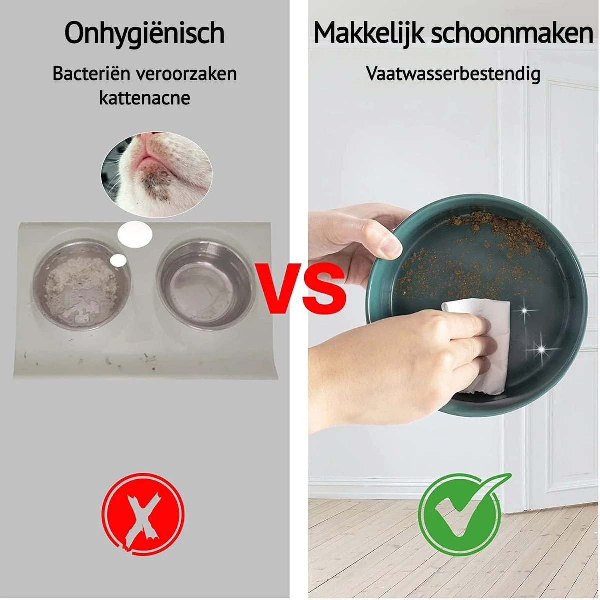 GIZMO 2x Voerbak Kat - 400 Ml - Groen - Keramische Drink- & Voerbakken Met Standaard - 13 Cm - 2 Stuks 8 GIZMO 2x Voerbak Kat - 400 Ml - Groen - Keramische Drink- & Voerbakken Met Standaard - 13 Cm - 2 Stuks - Afbeelding 6