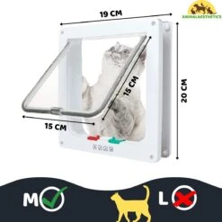 AnimalAesthetics® Kattenluik - Wit- M - Voor Middelgrote & Kleine Katten - Incl. Montageset En Handleiding 12 AnimalAesthetics® Kattenluik - Wit- M - Voor Middelgrote & Kleine Katten - Incl. Montageset En Handleiding -Winkel Voor Kattenbenodigdheden 1200x1200 382