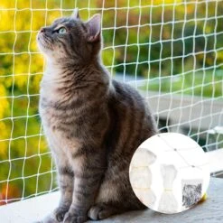Kattennet Premium - 800 X 300 CM - Kattennet Voor Balkon - Transparant - Balkon Net - Makkelijk Te Monteren- Kattengaas -Winkel Voor Kattenbenodigdheden 1200x1200 390