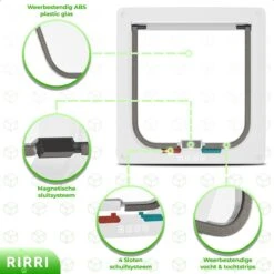 Rirri Kattenluik Met Tunnel - 4 Vergrendelingsstanden - Weerbestendig - Binnen En Buiten - Grote Kat - Maat L - Wit - 25,5 X 23.5 Cm 13 Rirri Kattenluik Met Tunnel - 4 Vergrendelingsstanden - Weerbestendig - Binnen En Buiten - Grote Kat - Maat L - Wit - 25,5 X 23.5 Cm -Winkel Voor Kattenbenodigdheden 1200x1200 400
