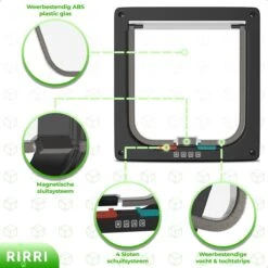 Rirri Kattenluik Met Tunnel - 4 Vergrendelingsstanden - Weersbestendig - Binnen En Buiten - Maat L - Zwart - 25,5 X 23.5 Cm 13 Rirri Kattenluik Met Tunnel - 4 Vergrendelingsstanden - Weersbestendig - Binnen En Buiten - Maat L - Zwart - 25,5 X 23.5 Cm -Winkel Voor Kattenbenodigdheden 1200x1200 418